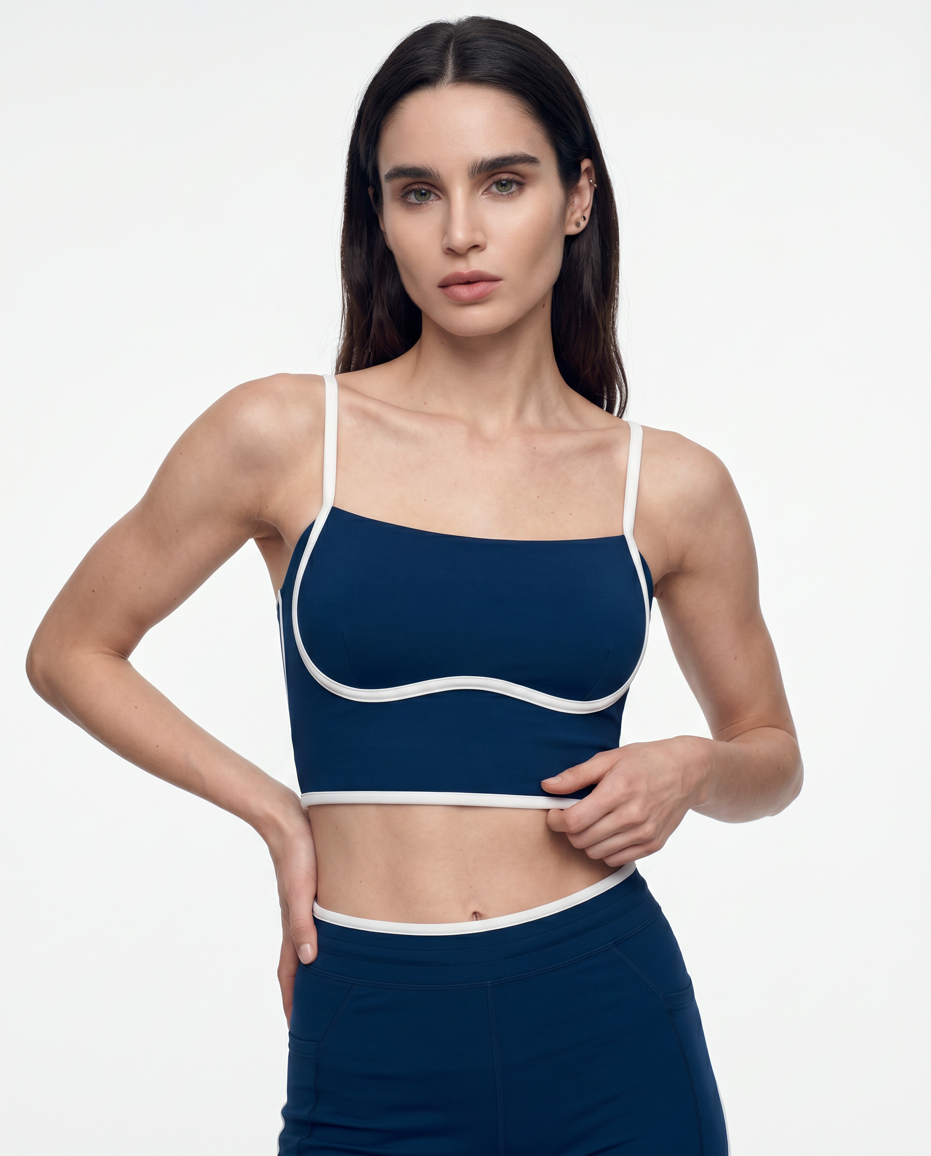 Ámbar Yoga Sports Bra (Navy Blue)