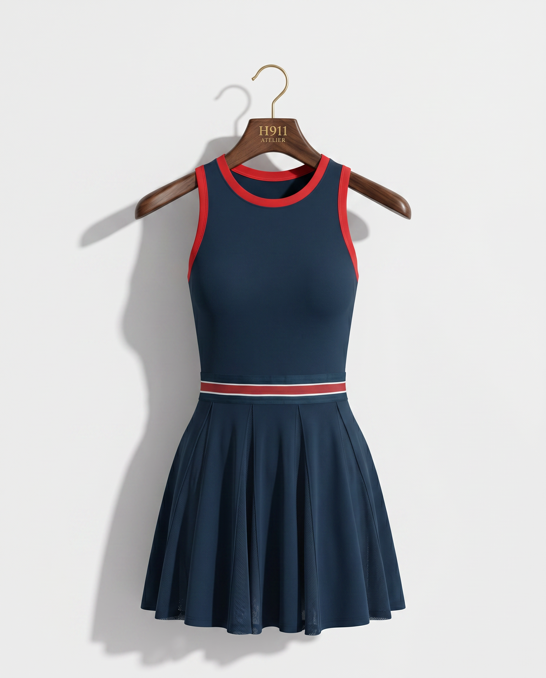 Wimbledon Color Block A-Line Tennis Dress