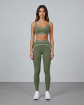 Nova Sculpted Contrast Leggings (Moos Green)