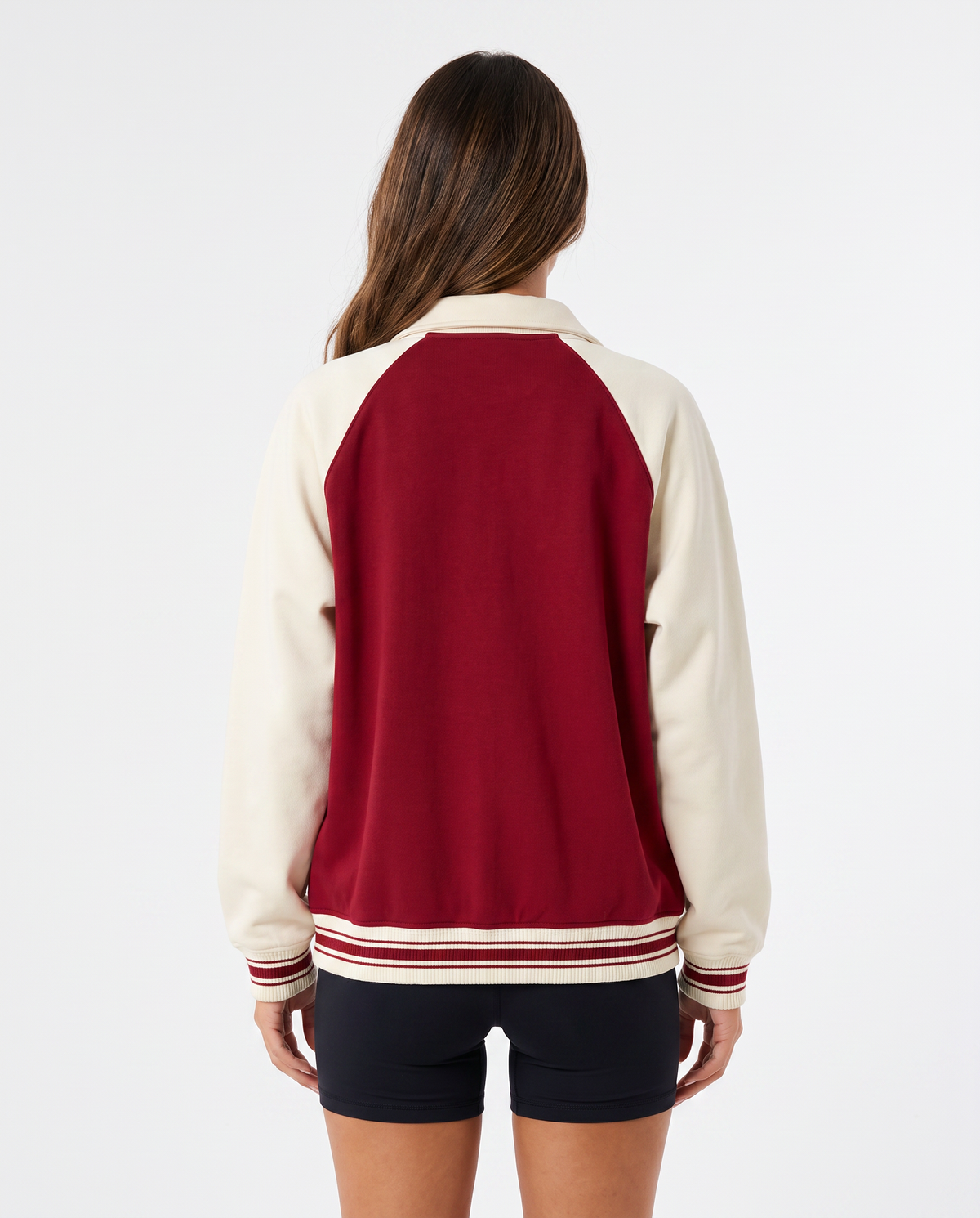 Harlow Contrast Raglan Varsity Jacket