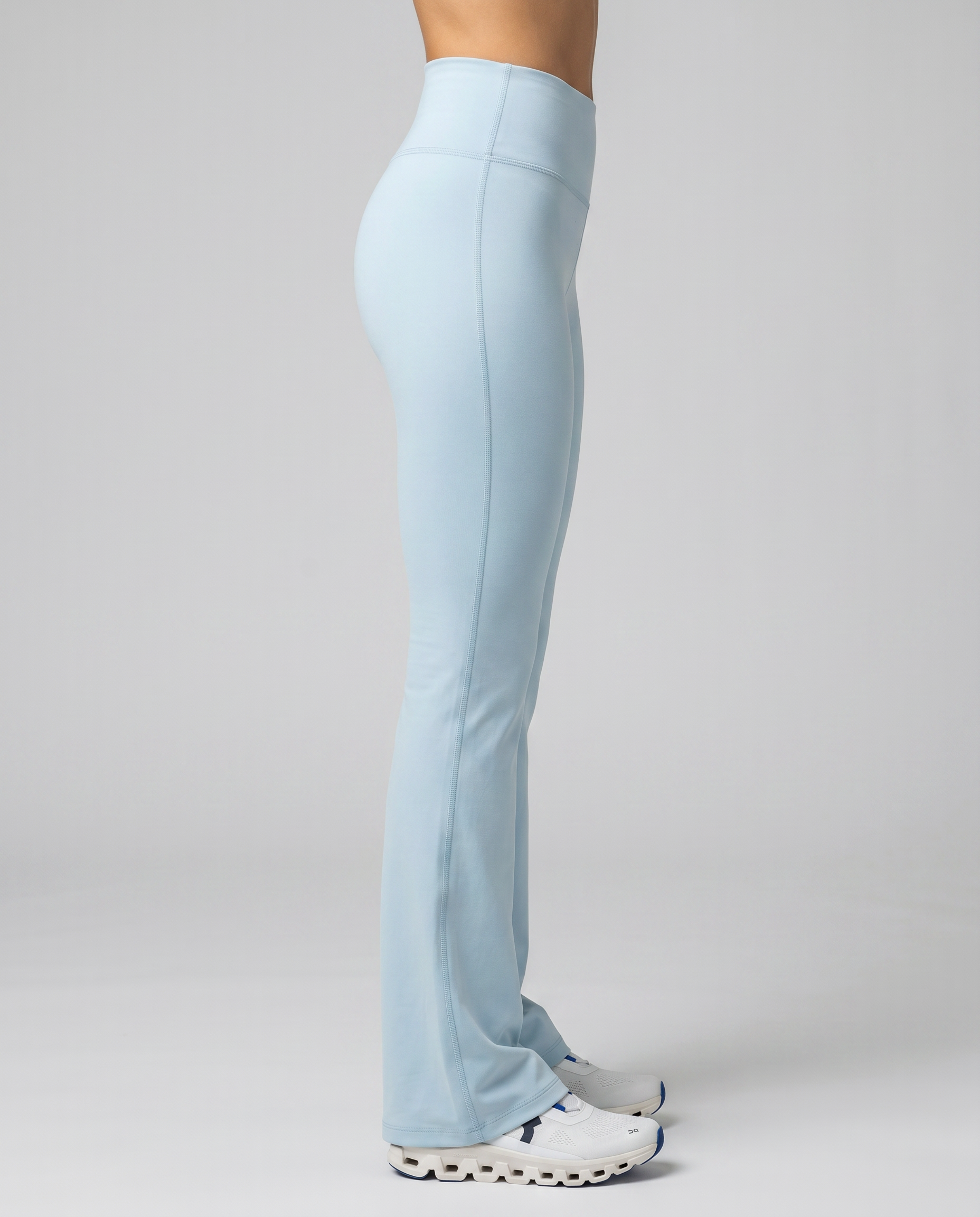 Alba High-Waisted Flare Leggings (Sky Blue)