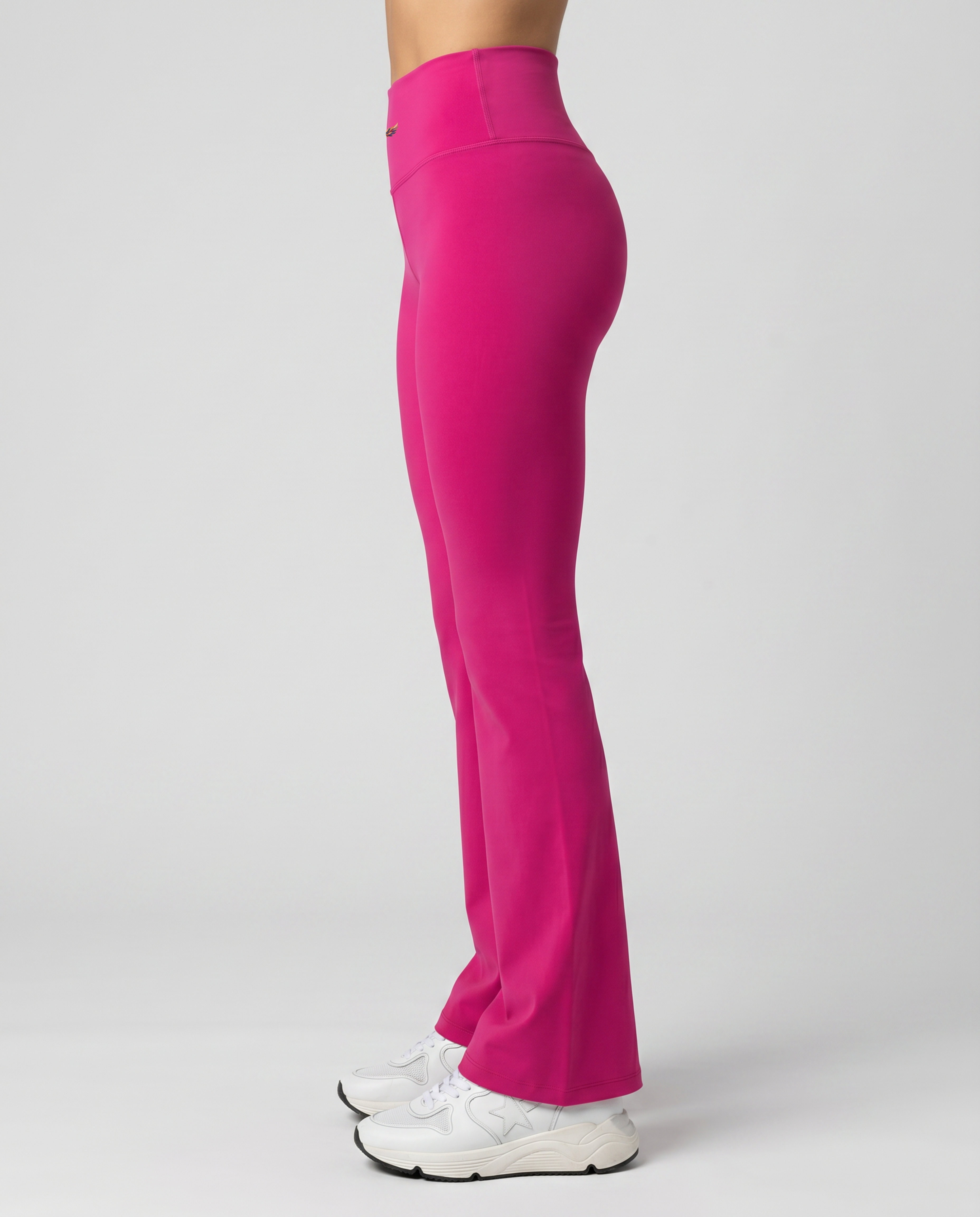 Alba High-Waisted Flare Leggings (Rose Red)