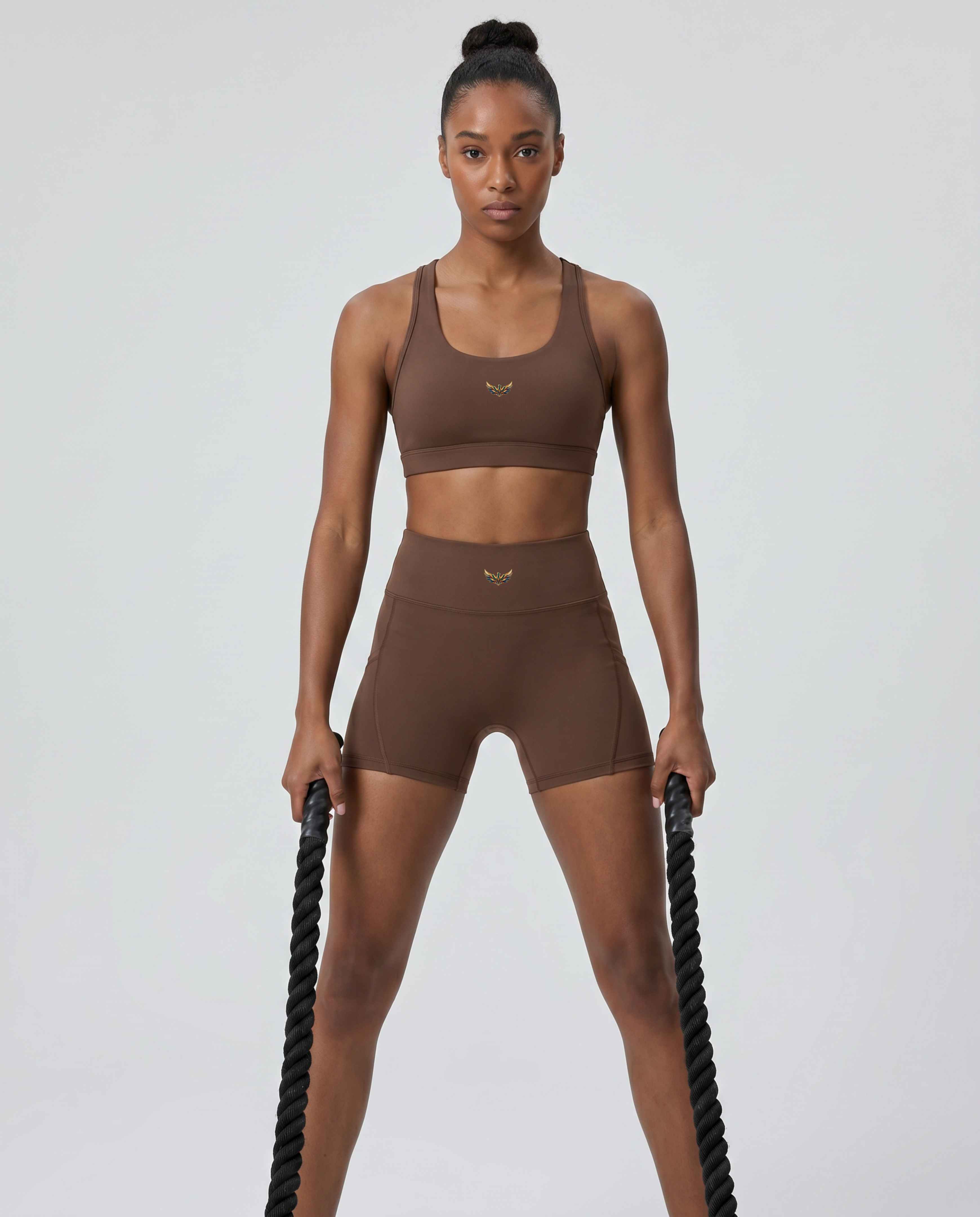 Cleo Pocket Biker Shorts (Cocoa Brown)