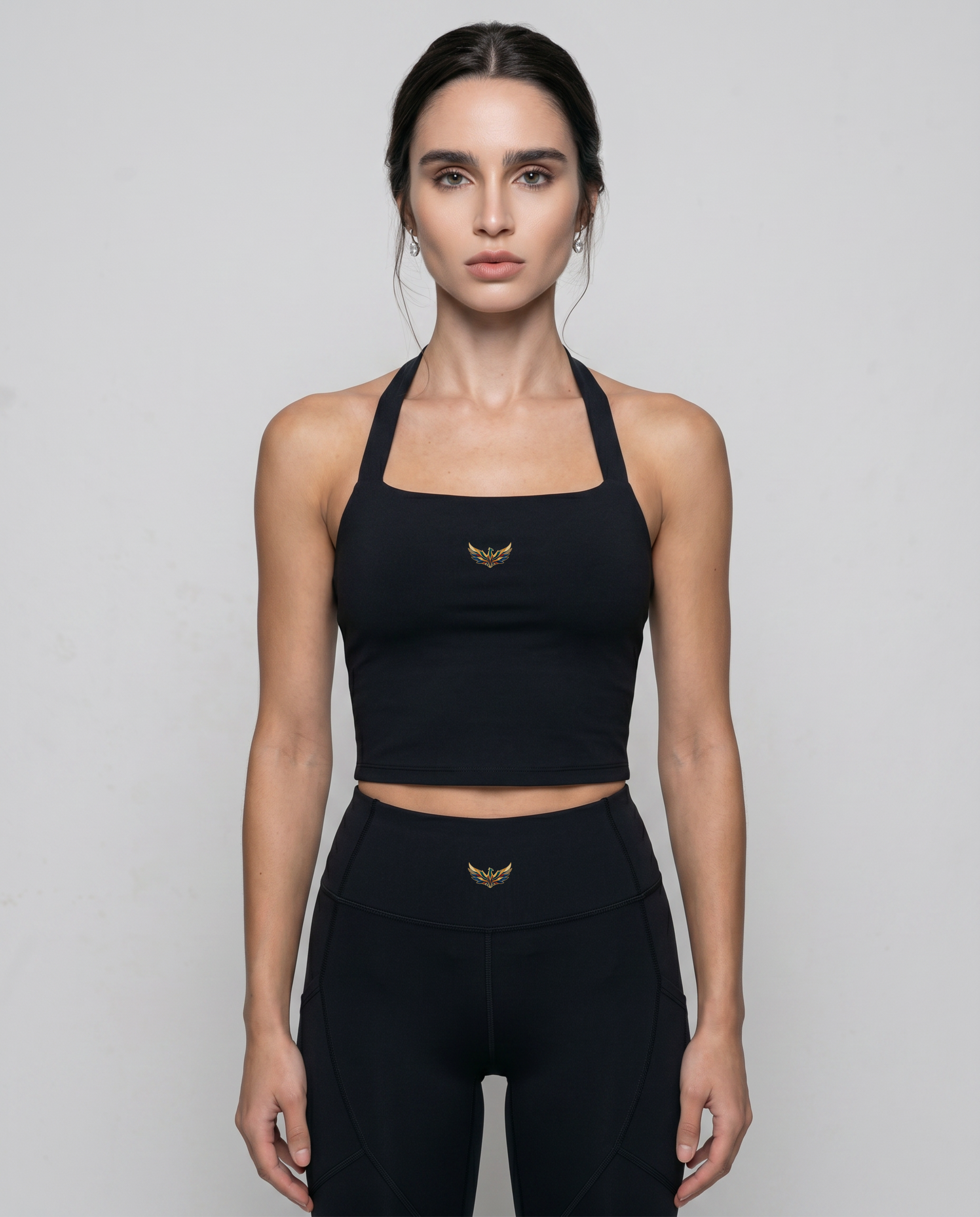 Talia Halter Crop Sports Bra