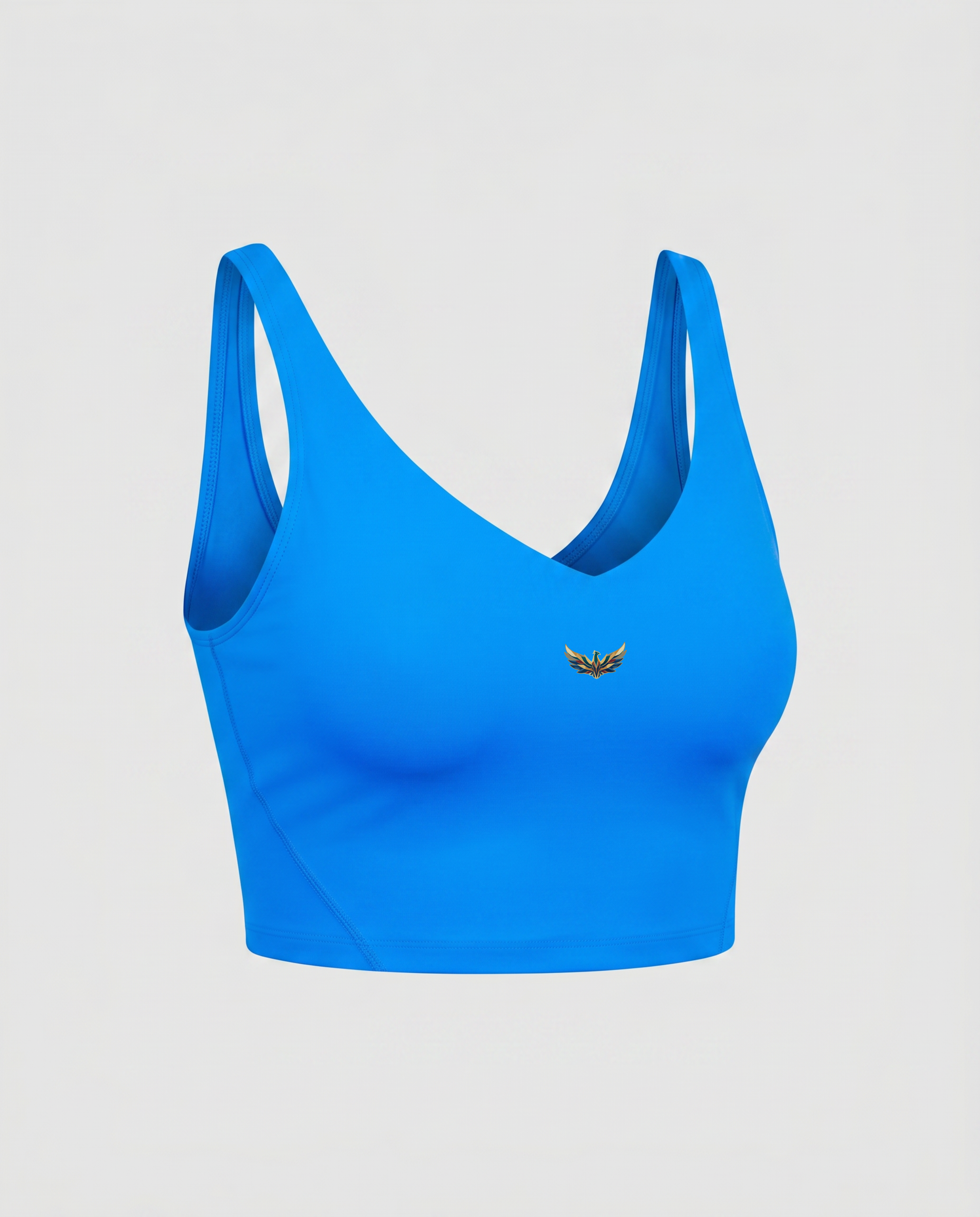 Aura V-Neck Yoga Sports Bra (Colorful Blue)