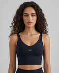 Aura V-Neck Yoga Sports Bra (Black)