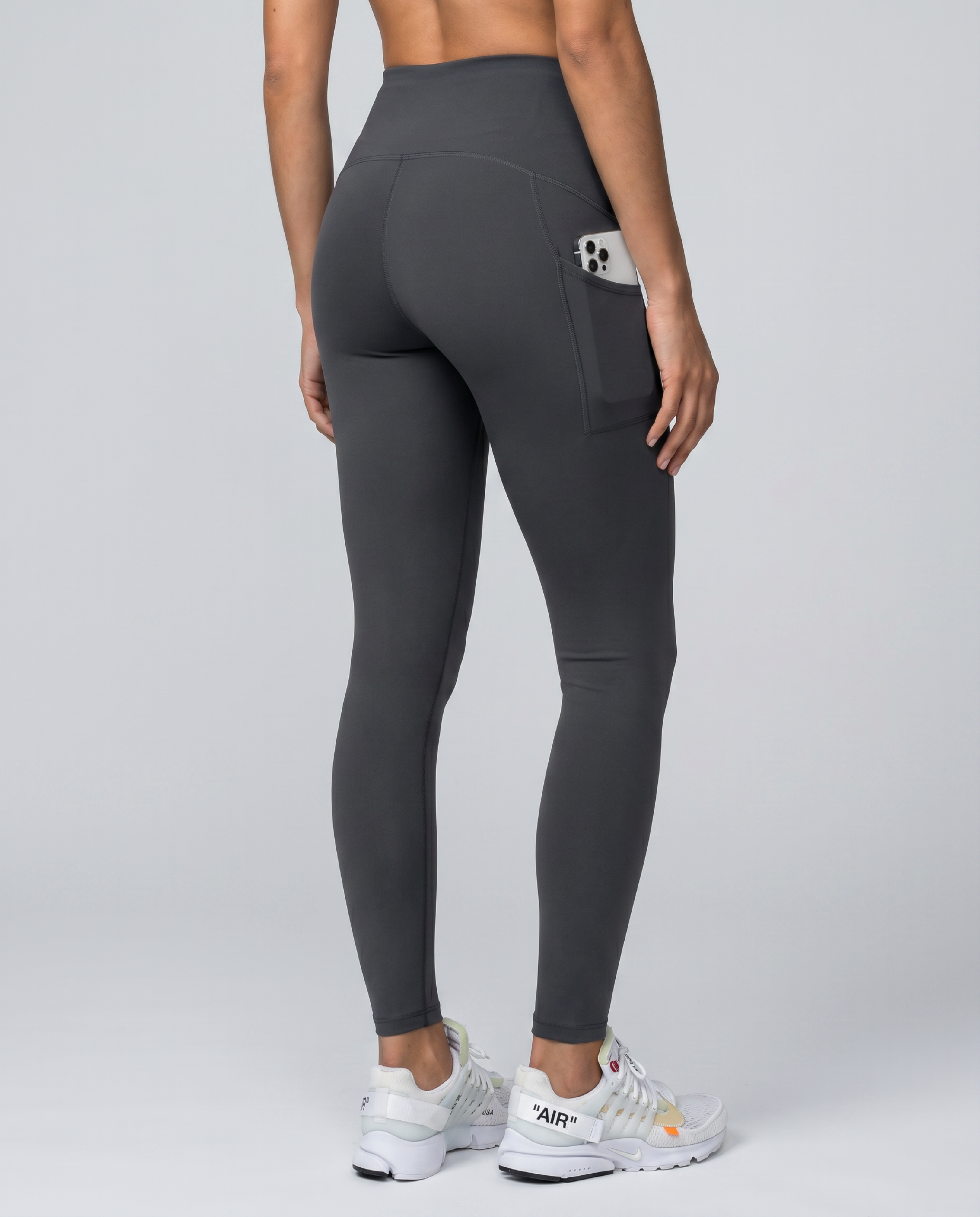 Mila Skinny Pocket Leggings (Stone Grey)