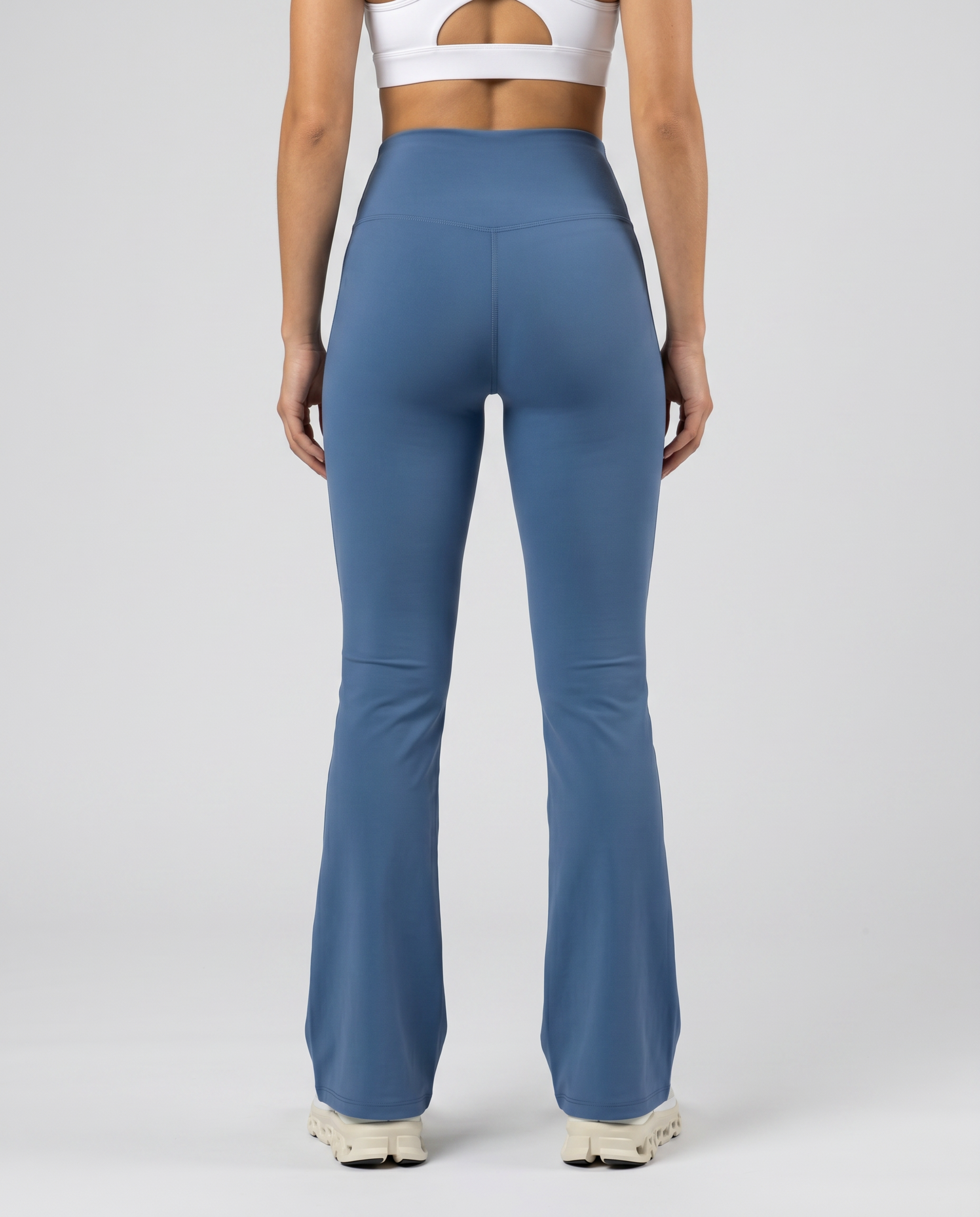 Alba High-Waisted Flare Leggings (Azure Blue)