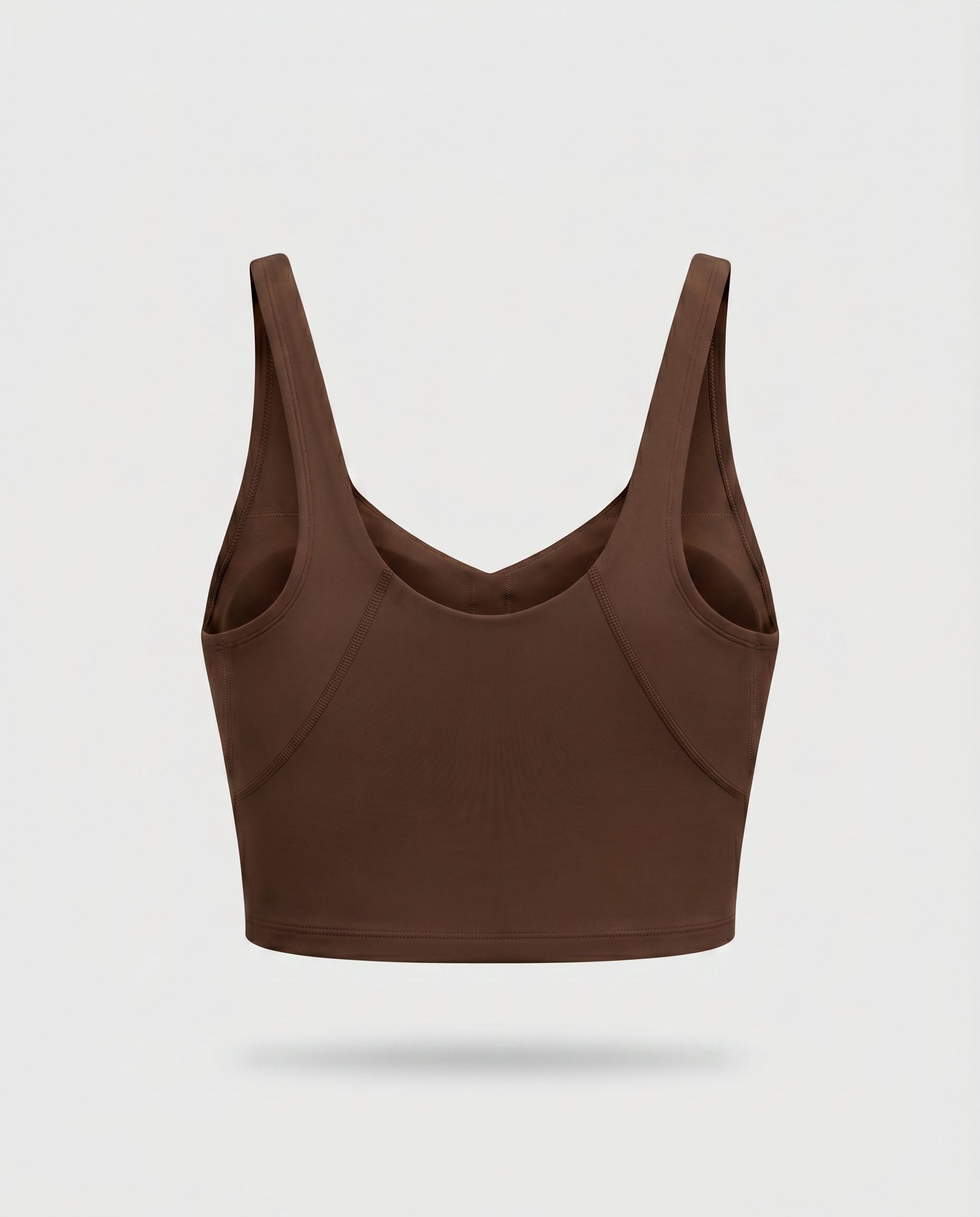 Aura V-Neck Yoga Sports Bra (Brown)