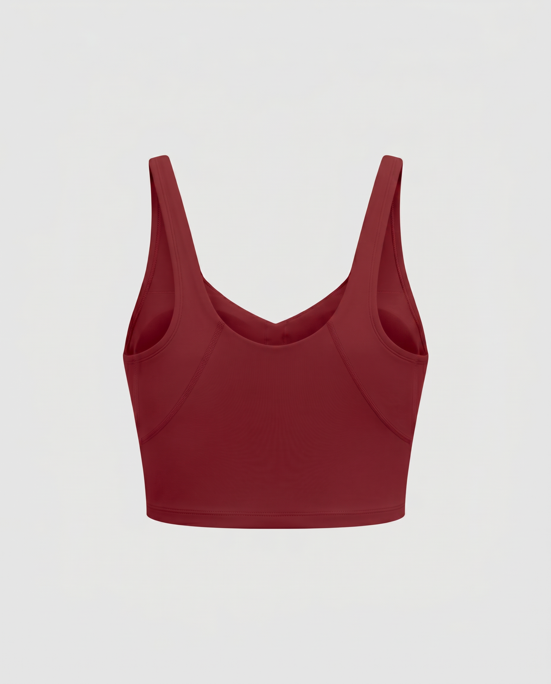 Aura V-Neck Yoga Sports Bra (Wine Red)