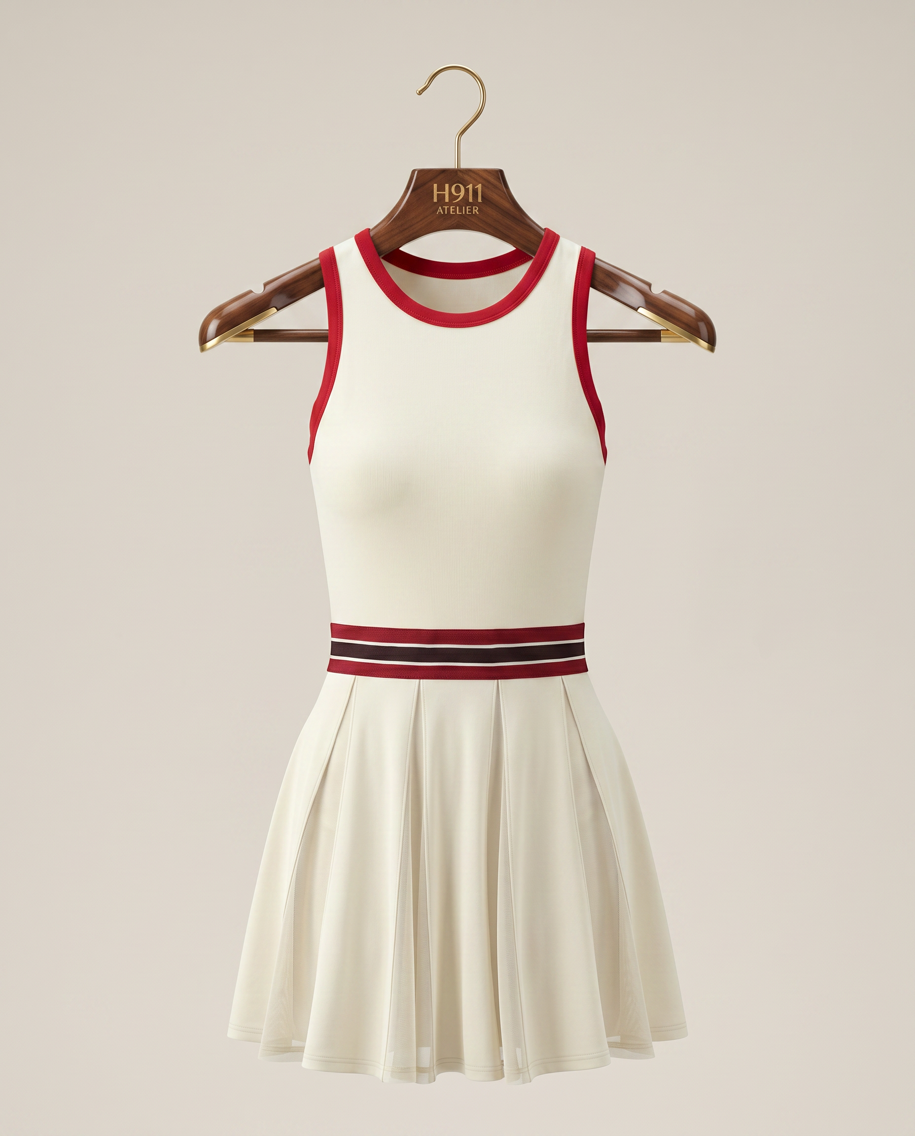 Wimbledon Color Block A-Line Tennis Dress