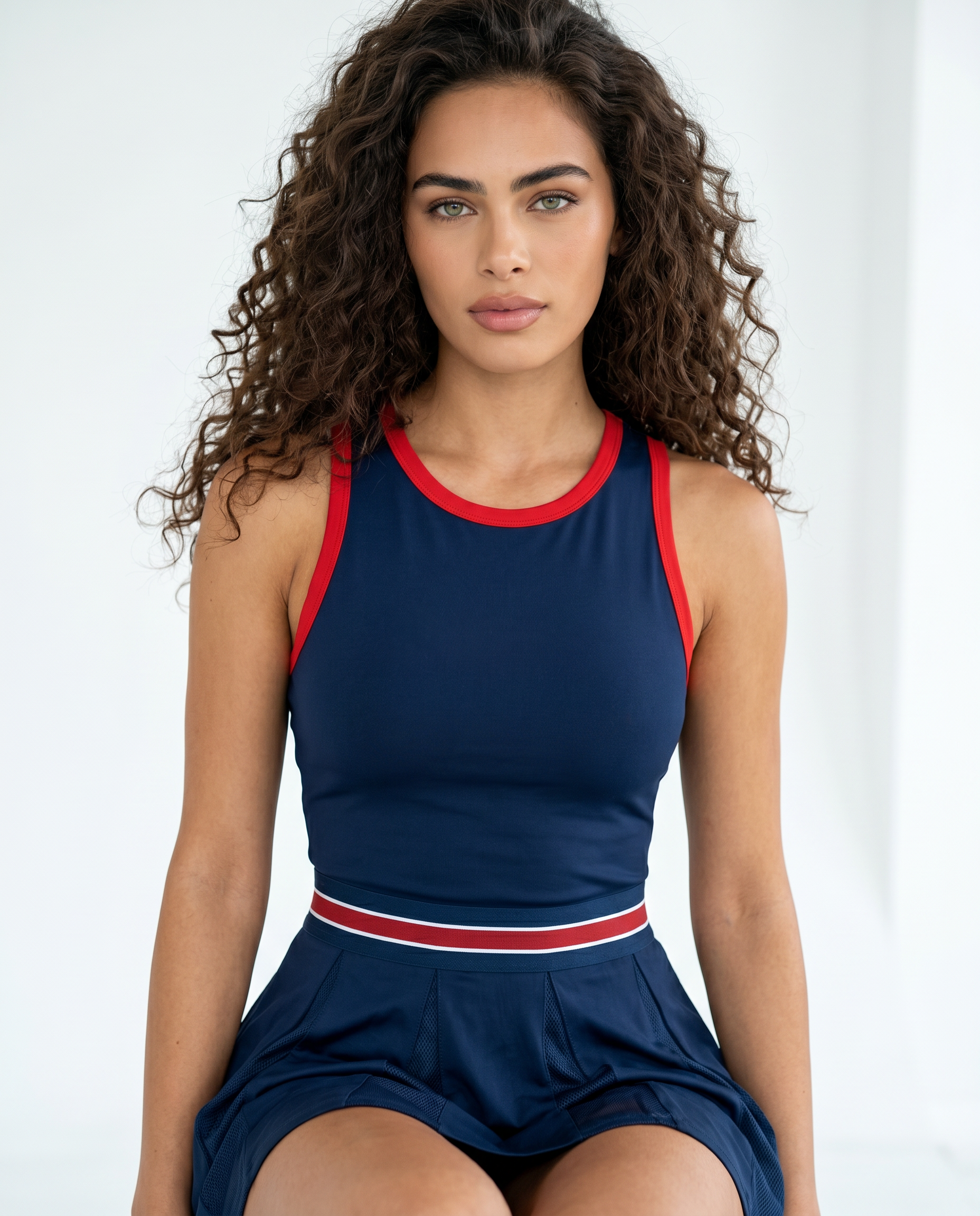 Wimbledon Color Block A-Line Tennis Dress