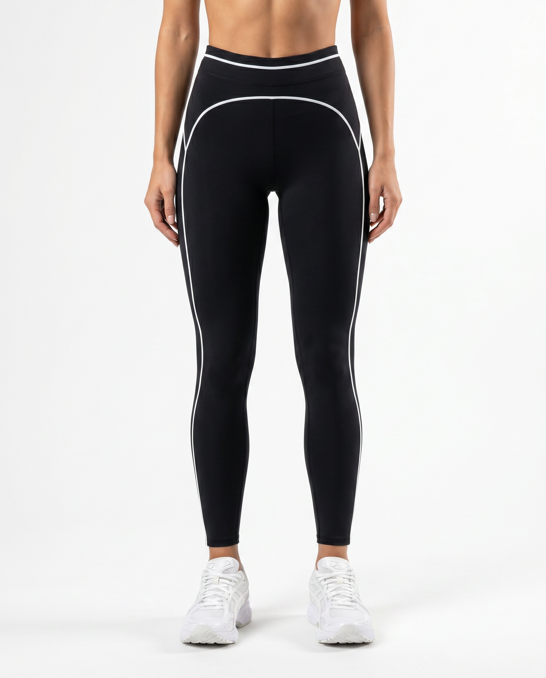 Nova Sculpted Contrast Leggings (Jet Black)