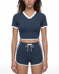 Camila Color Block Cropped Tee