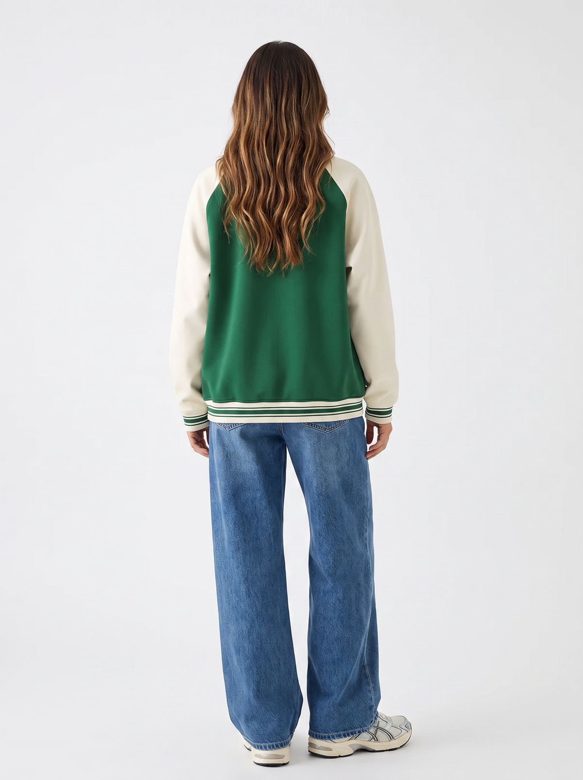 Harlow Contrast Raglan Varsity Jacket