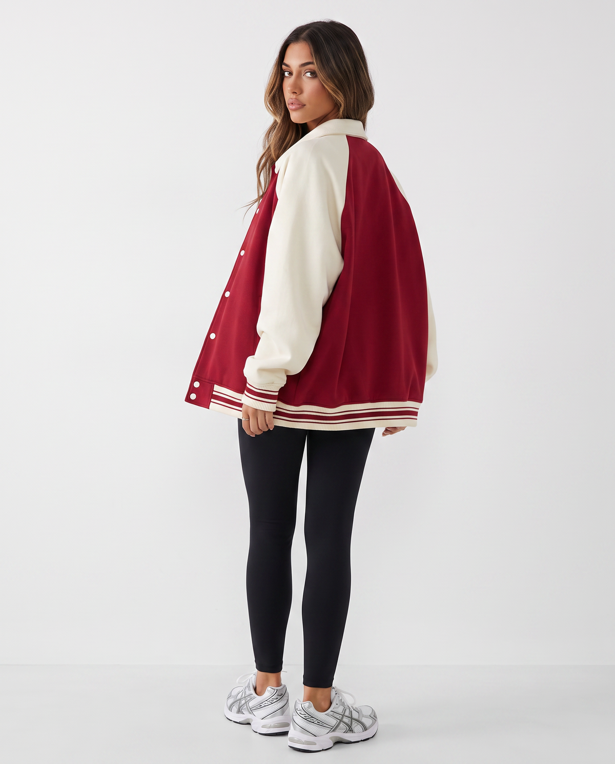 Harlow Contrast Raglan Varsity Jacket