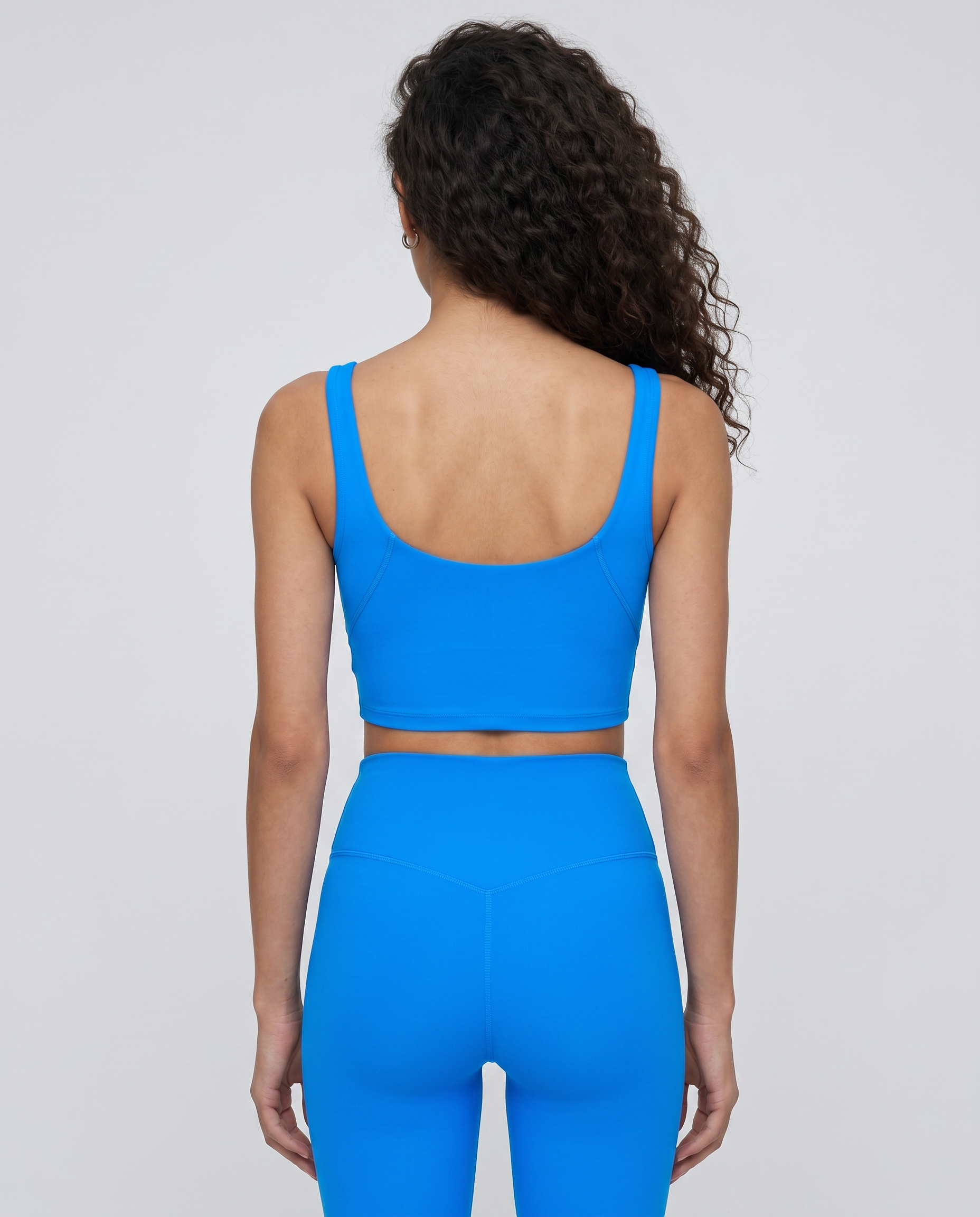 Aura V-Neck Yoga Sports Bra (Colorful Blue)