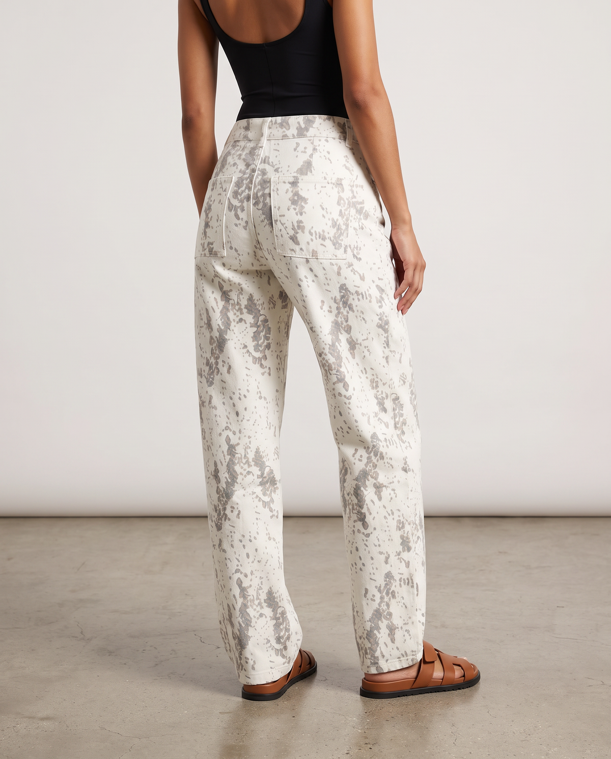 Marais Splatter Barrel Leg Jeans