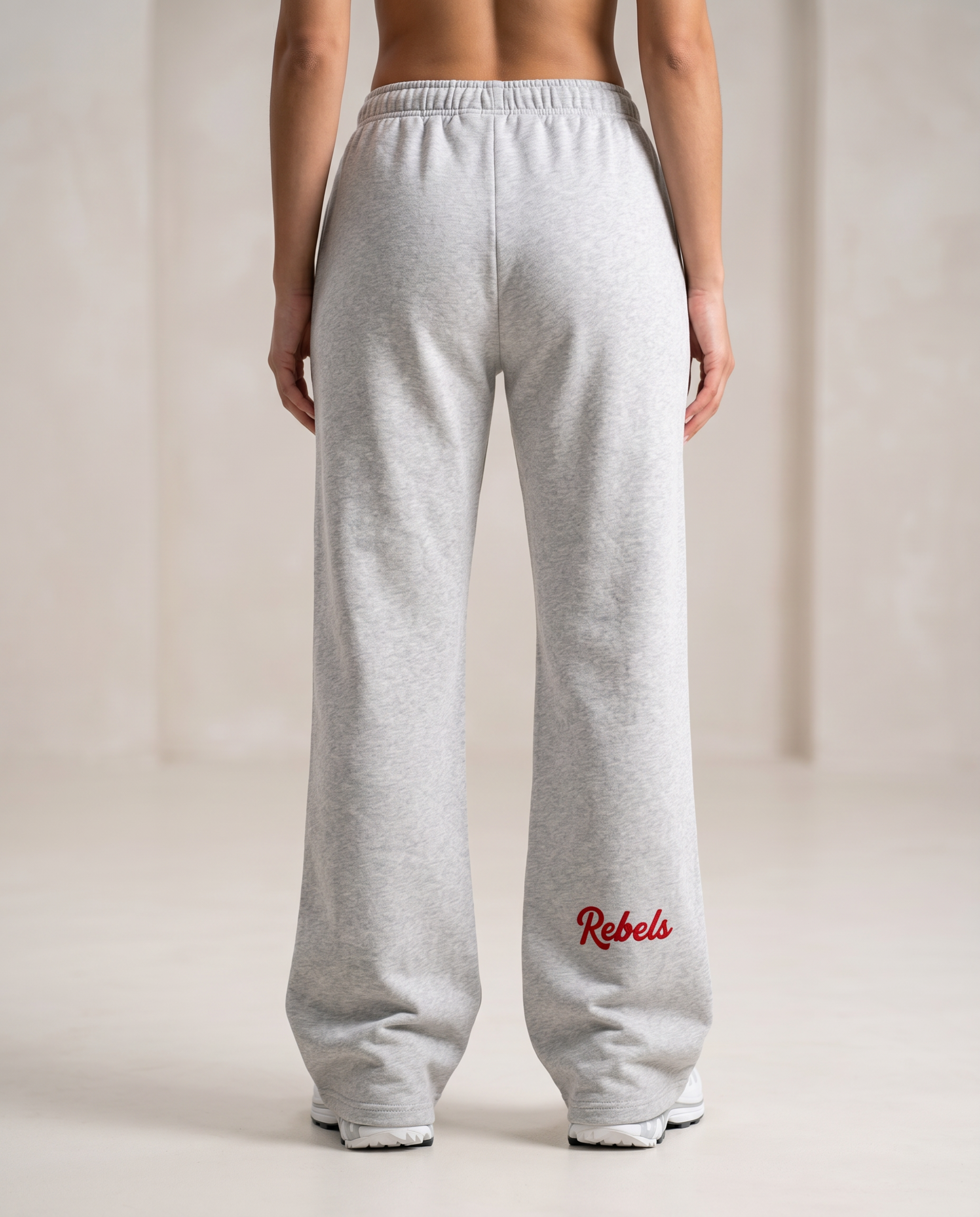 Dove Slim Flare Sweatpants (Heather Grey)