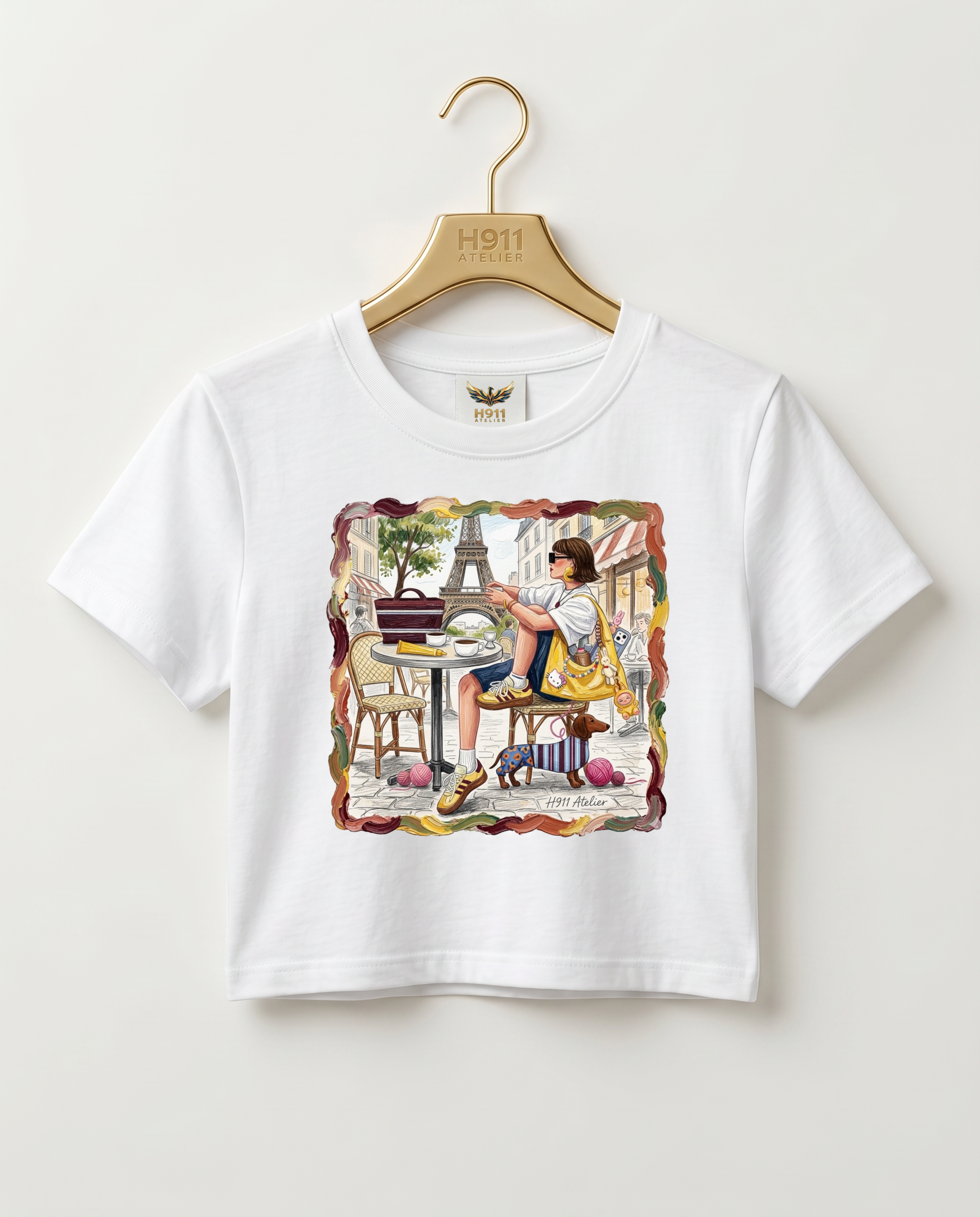 La Flâneuse — Café Parisino Crop Top