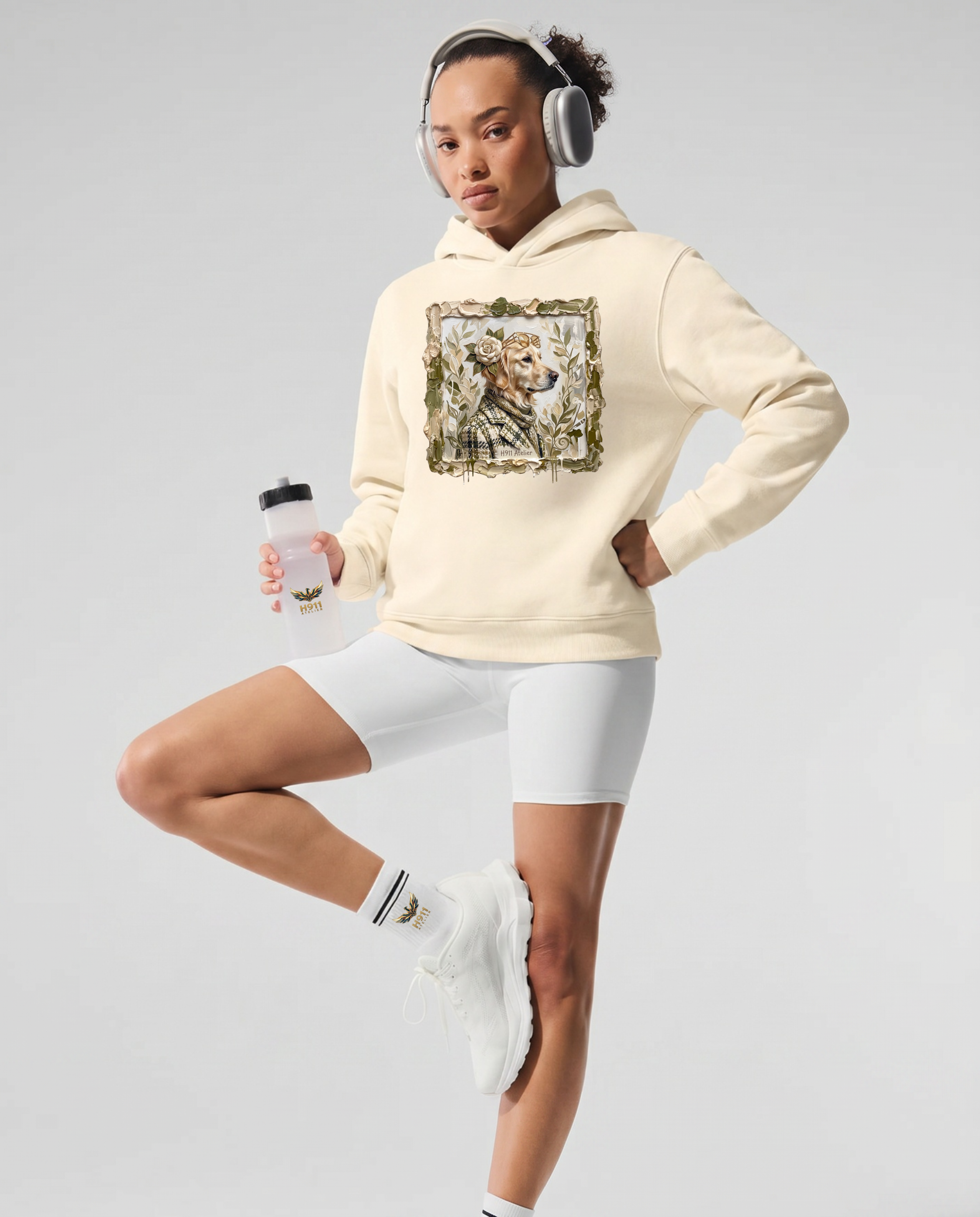 Companion Hoodie Labrador Portrait (Vanilla Cream)