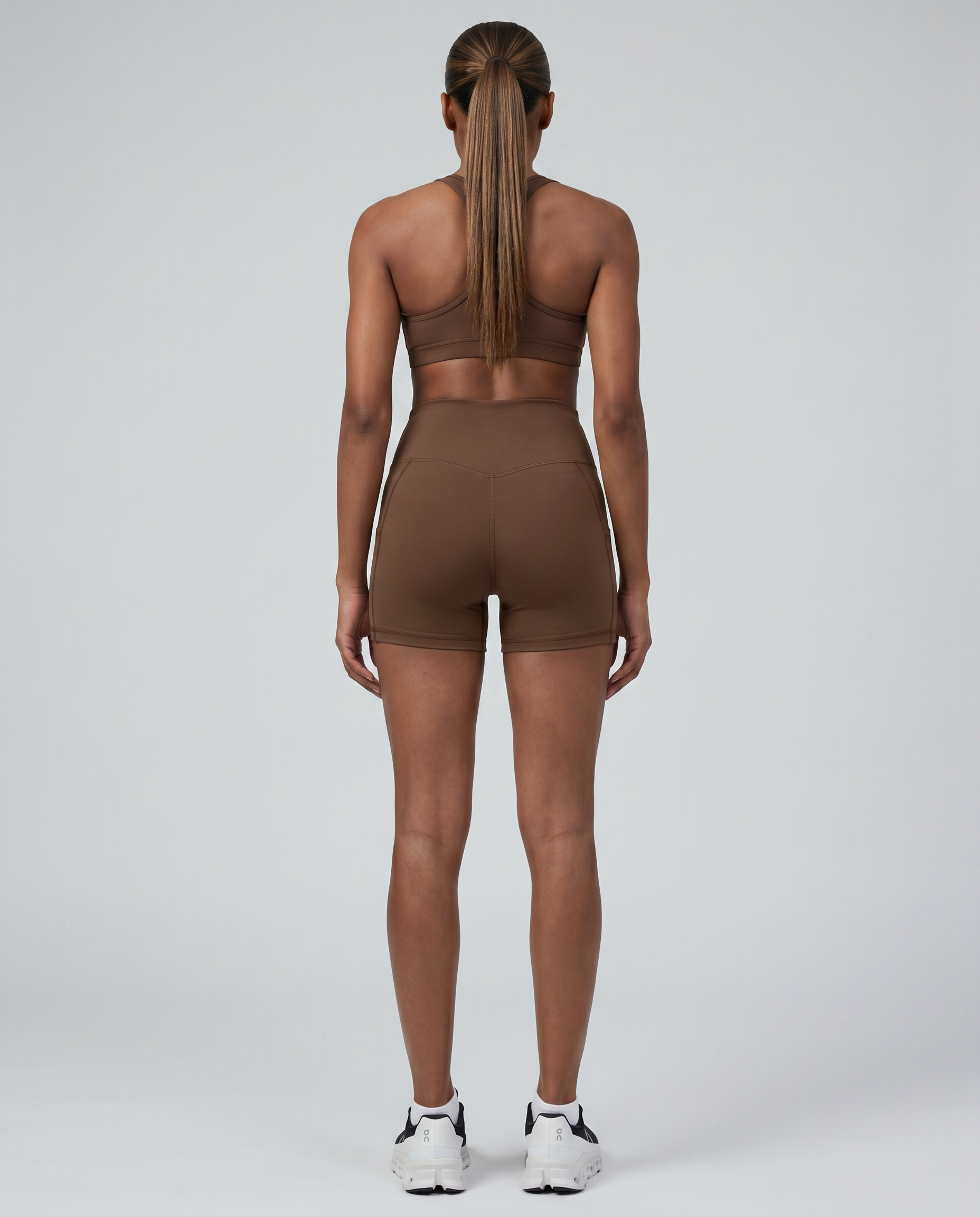 Cleo Pocket Biker Shorts (Cocoa Brown)