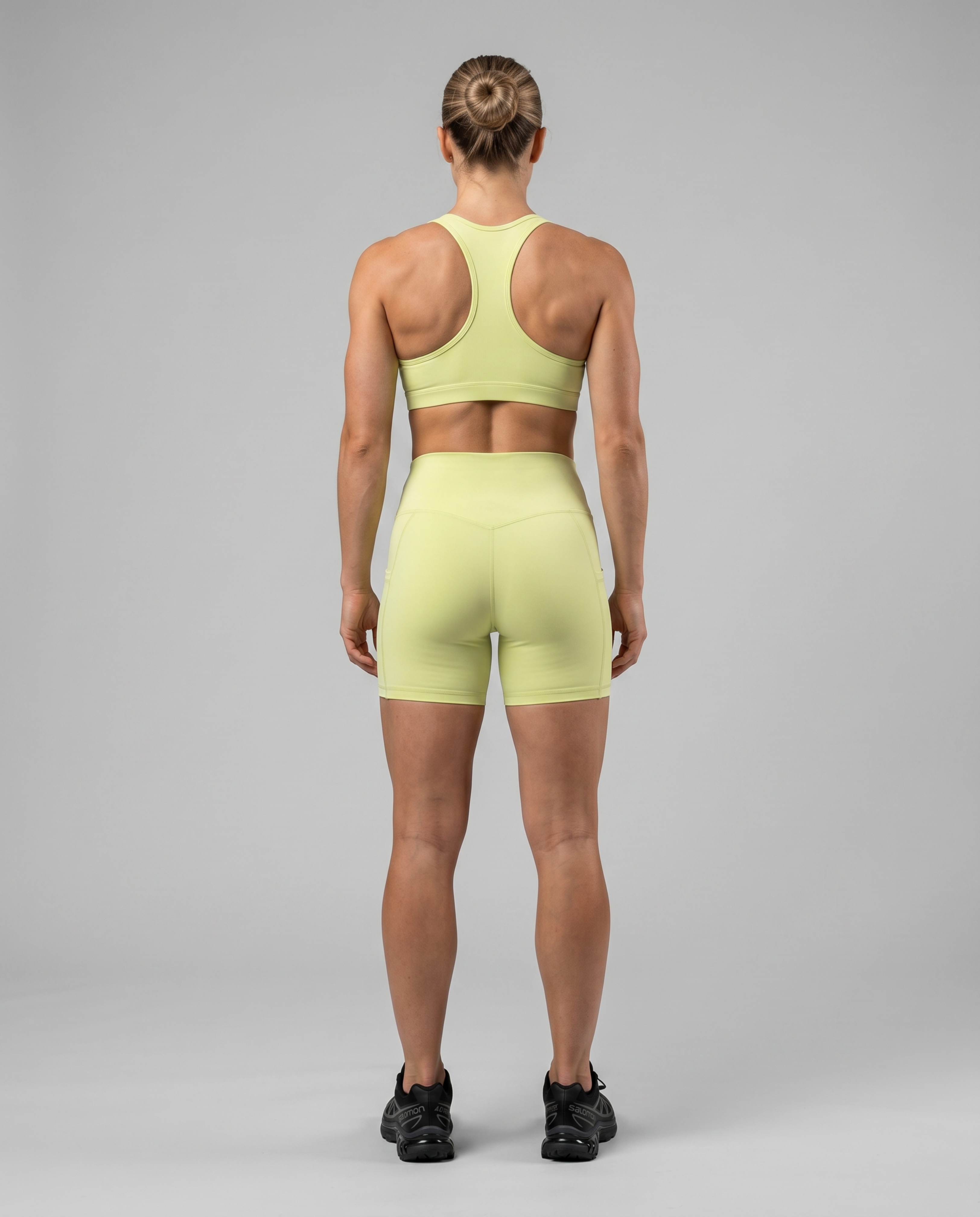 Cleo Pocket Biker Shorts (Lemon Green)