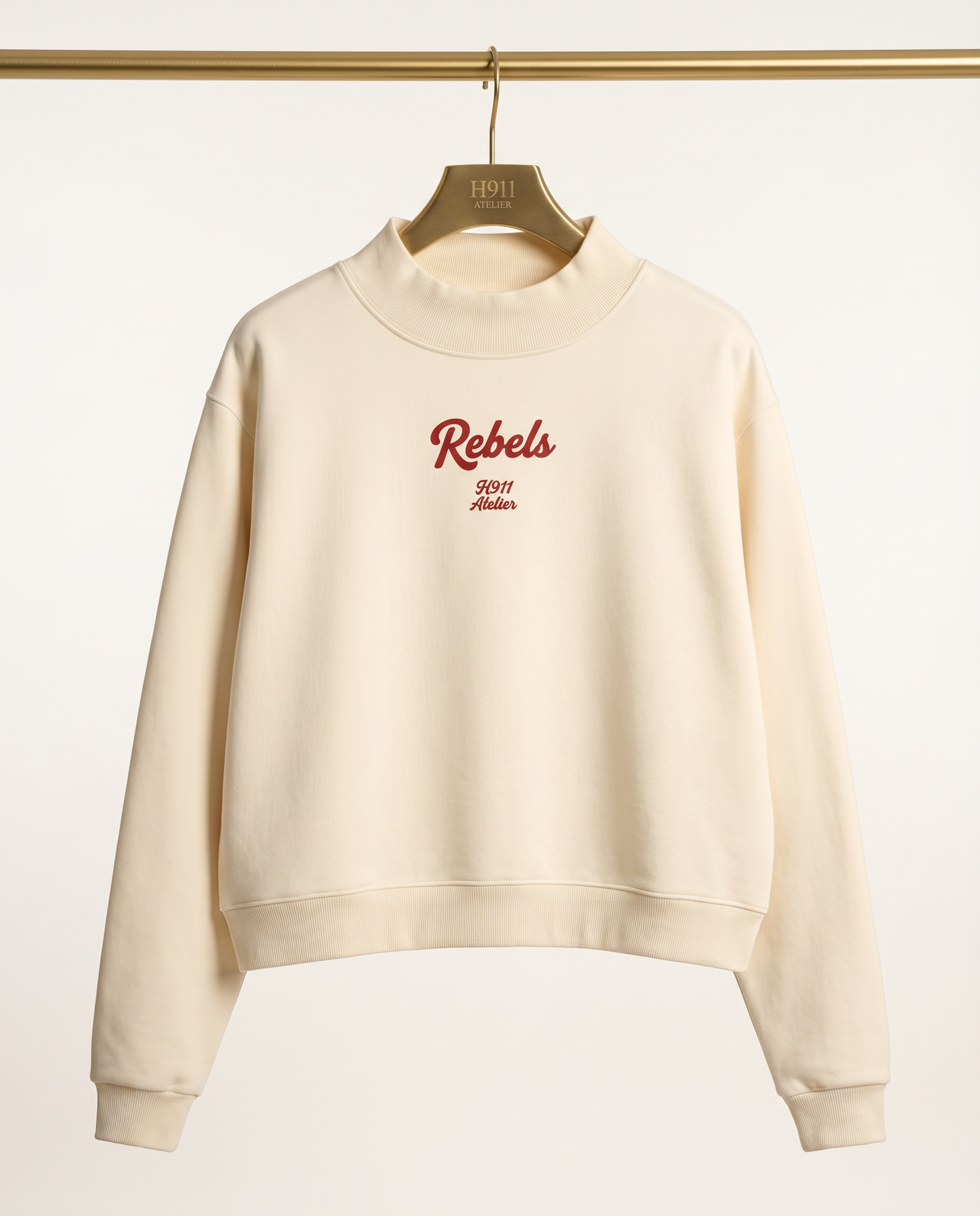 Aria Mock-Neck Sweatshirt (Vanilla Cream)