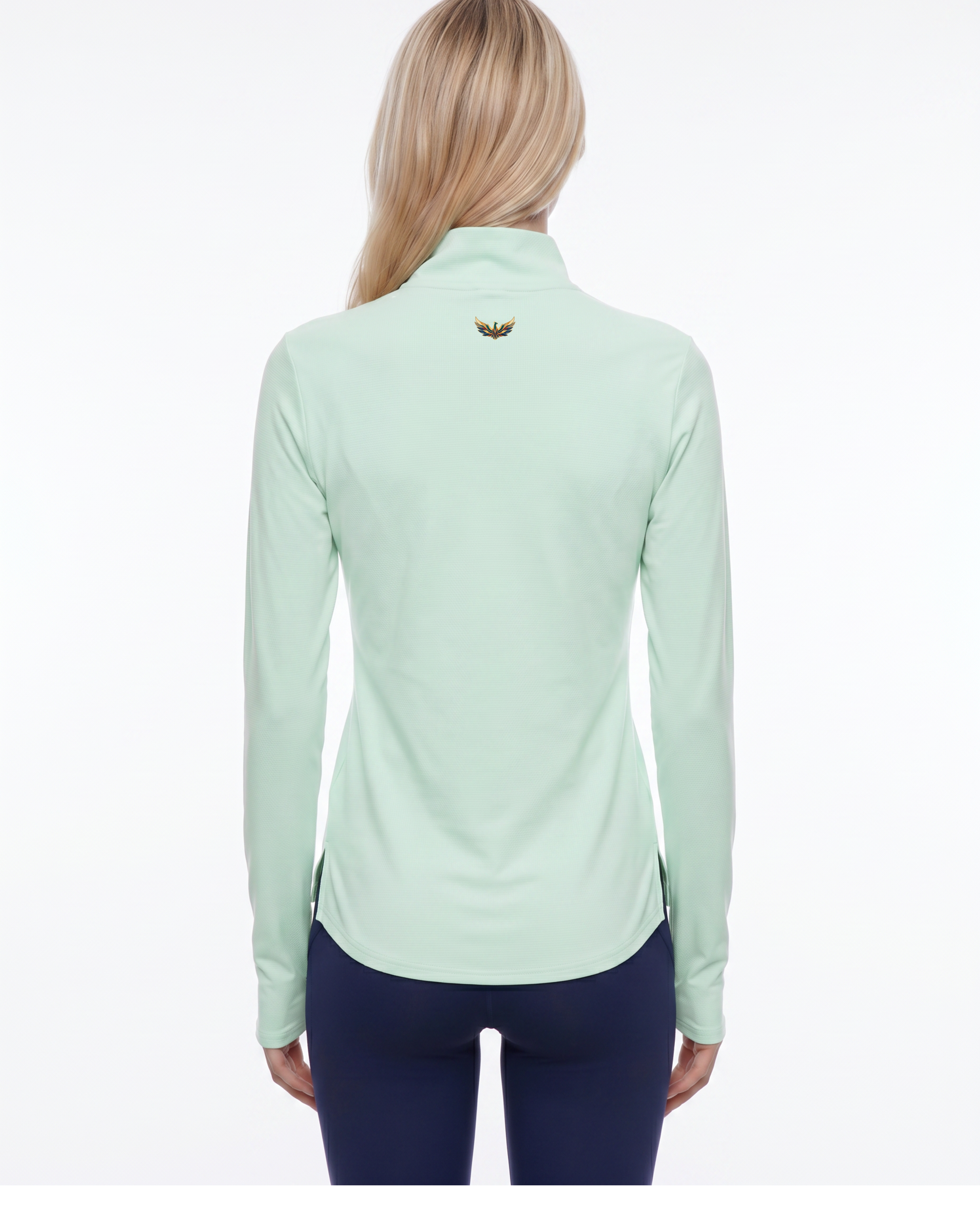 Lyra Quarter Zip Yoga Pullover (Light Green)