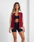Harlow Contrast Raglan Varsity Jacket
