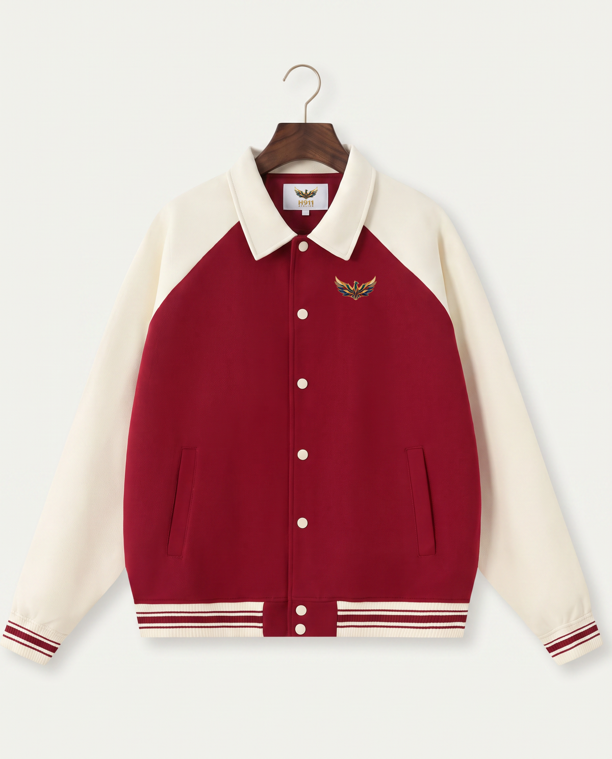 Harlow Contrast Raglan Varsity Jacket