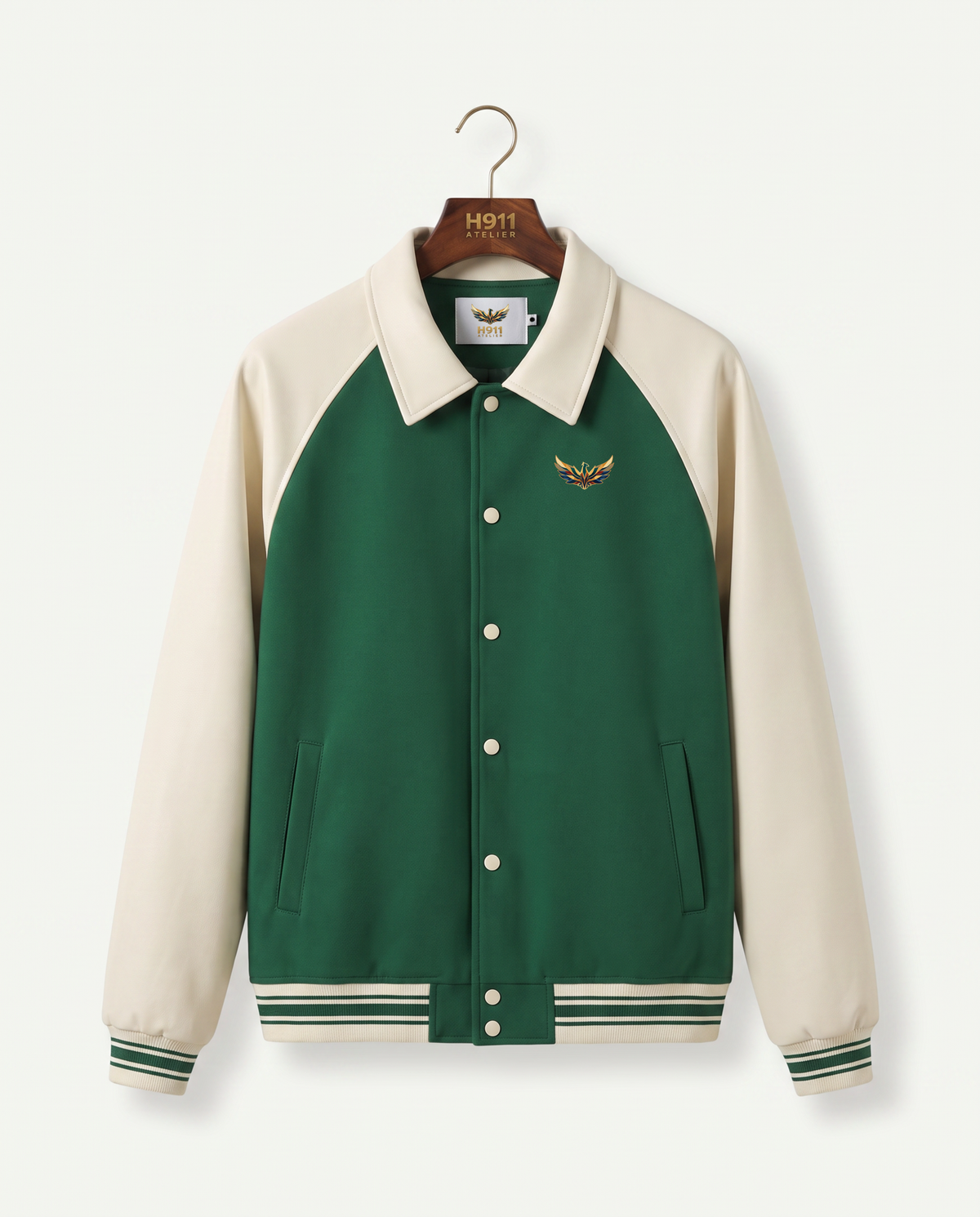 Harlow Contrast Raglan Varsity Jacket