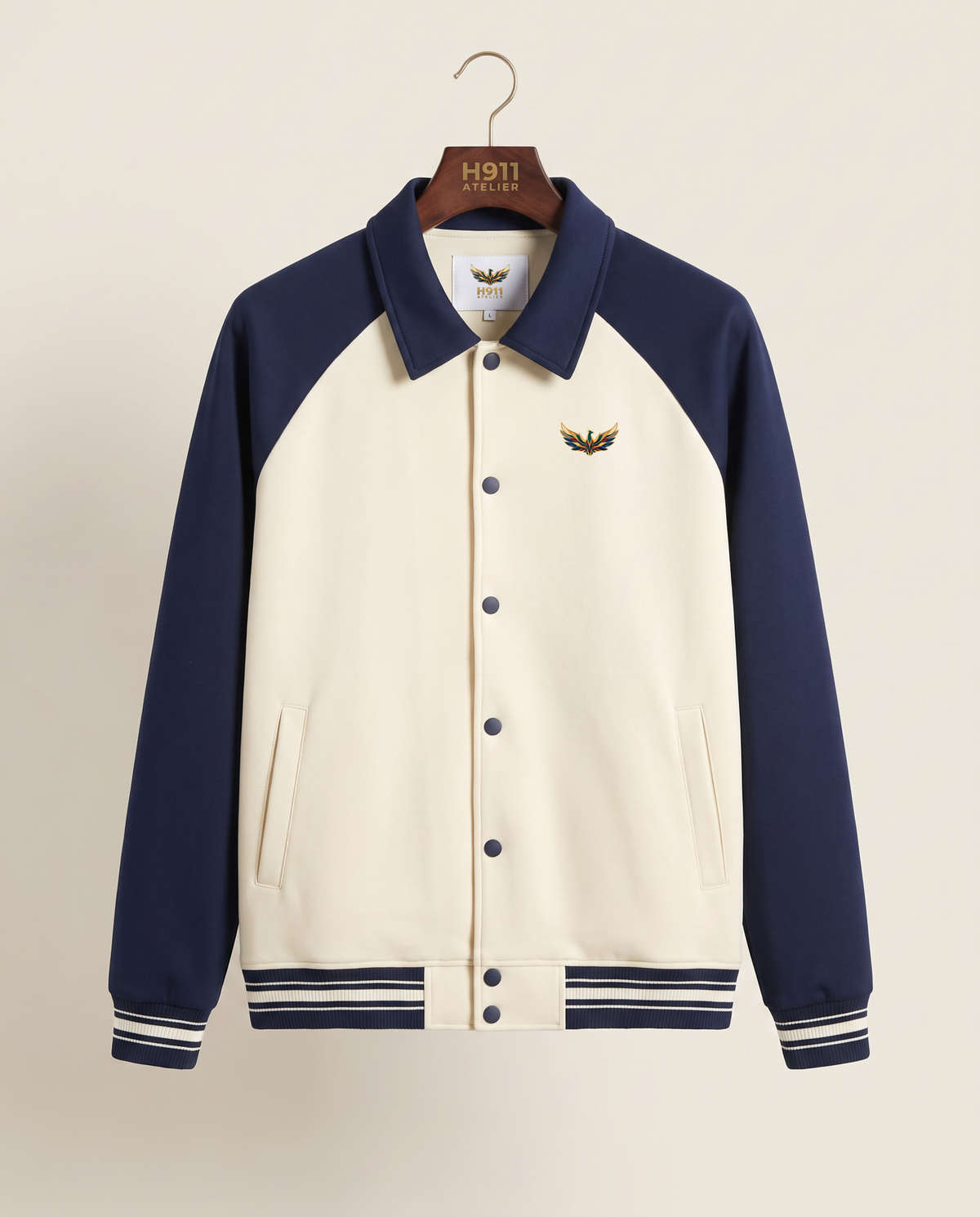 Harlow Contrast Raglan Varsity Jacket