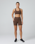 Cleo Pocket Biker Shorts (Cocoa Brown)