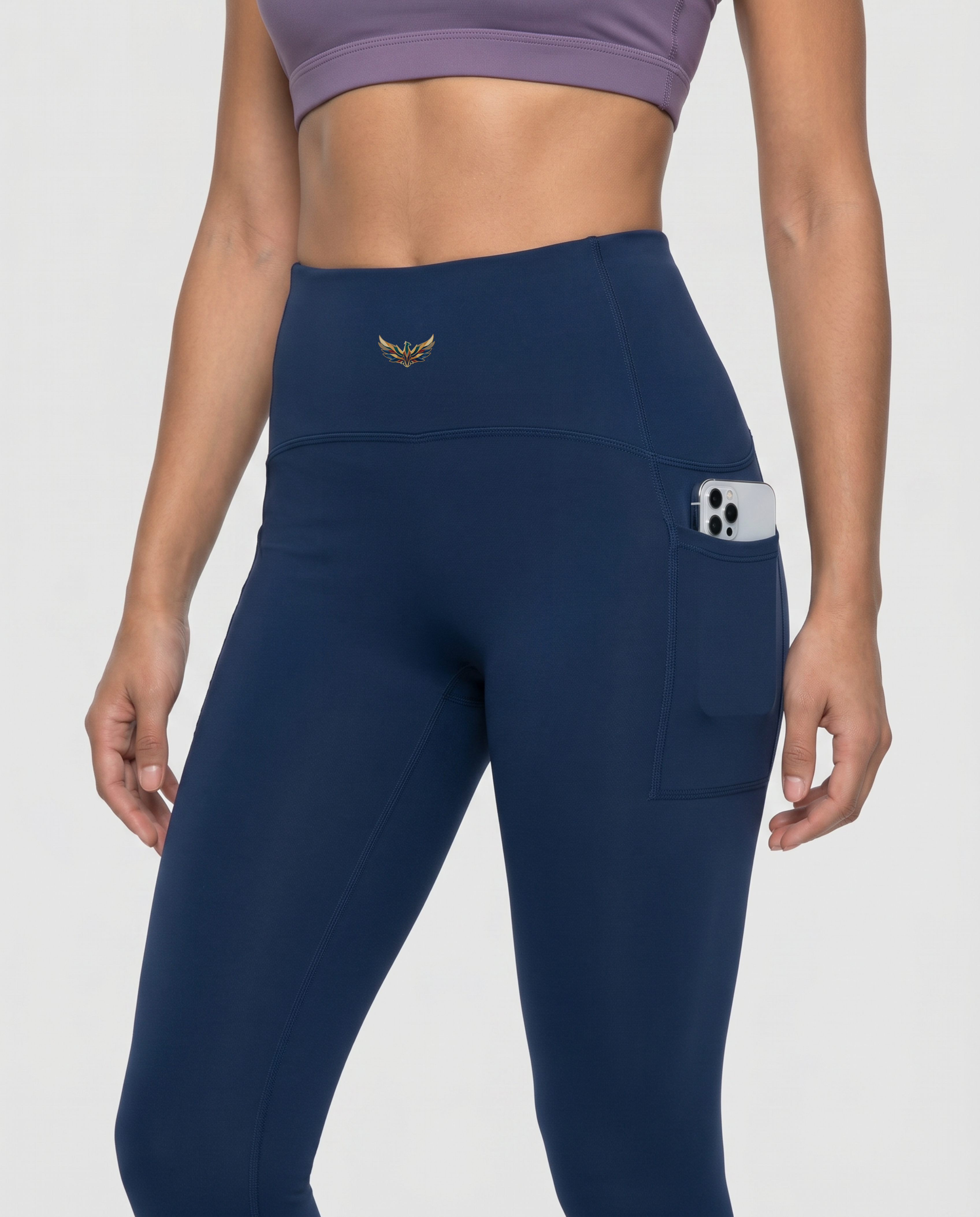Mila Skinny Pocket Leggings (Navy Blue)